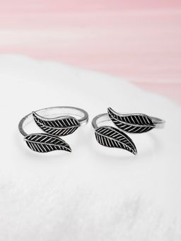 Zavya - Leaf Cut 925 Sterling Silver Toe Rings