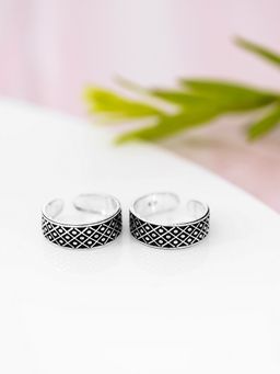 Zavya - Maze Print 925 Sterling Silver Toe Rings