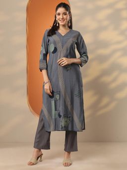 Libas - Printed Silk blend Straight Kurta for Women