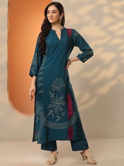 Libas - Printed Silk blend Straight Kurta for Women