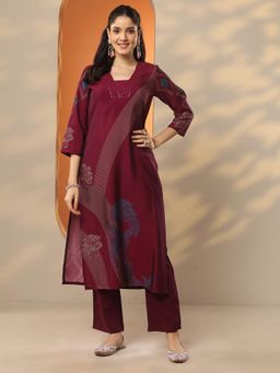 Libas - Printed Silk blend Straight Kurta for Women