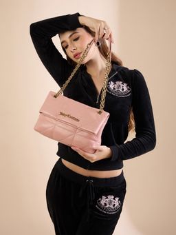 Juicy Couture - Women's Shoulder Bag with Detachable Strap The Quilted Story - Powder Pink