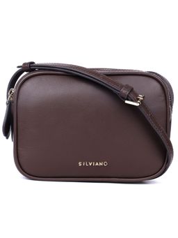 SILVIANO - Victoria Dual Zip Leather Crossbody Bag for Women