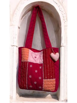 That Romeo - Blush and Rust Patch Tote Bag