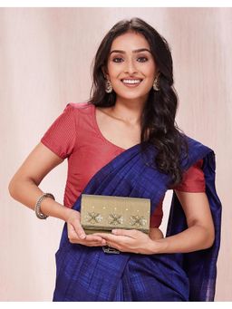 Fabindia - Gold Silk Blend Clutch