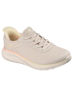 SKECHERS - Women Bobs Squad Chaosombre Paradi Natural Casual Slip On Beige Sneakers