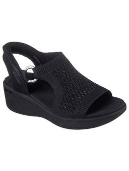 SKECHERS - Women PIERLITE PARK PATH Black Wedges Heels
