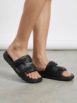 Carlton London - Men's Lightweight EVA Utility Webbing Straps Black Sliders