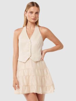 Forever New - Niamh 2-In-1 Beige Mini Dress