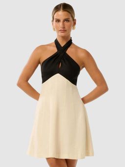 Forever New - Lea Petite Halter Neck Multi-Color Mini Dress