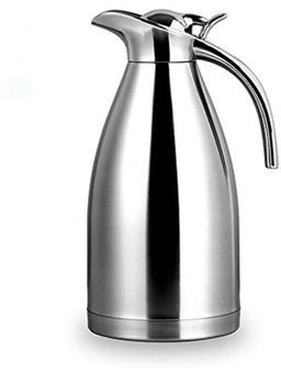 FNS - Stainless Steel Coffee Thermos Carafe, Double Walled Vacuum Flask, Beverage Dispenser (2 Ltr)