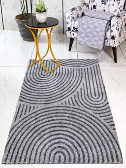 Saral Home - Uval Modern Soft Pile Carpet Grey