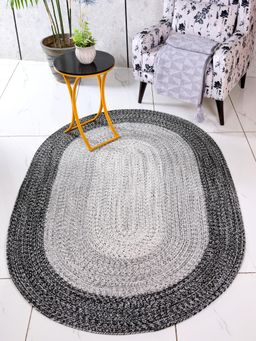 Saral Home - OiC Robust Oval Braided Heavy Indoor-Outdoor Rug/Carpet Grey