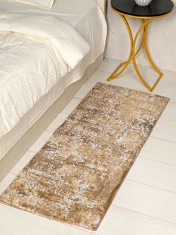 Saral Home - ANI Modern Soft Micro Multipurpose Runner with Antiskid Brown
