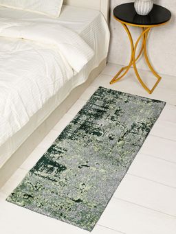 Saral Home - ANI Modern Soft Micro Multipurpose Runner with Antiskid Green