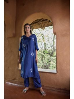 AYAKA - Paco Blue Embroidered Floral Tunic (Set of 2)