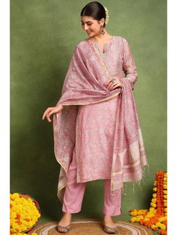 TAHILIYA - Pink Chanderi Silk Kurta