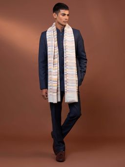 Modarta By Kamakshi - Muted Striped Fine Wool Shawl