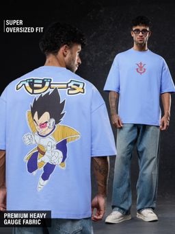 The Souled Store - Blue Official Dragon Ball Z: The Villain Men Super Oversized T-Shirts