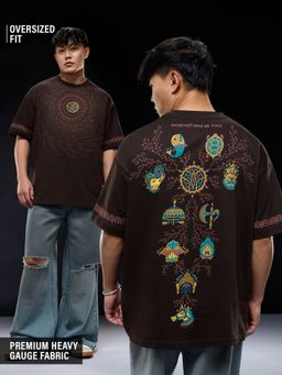 The Souled Store - Brown Tss Originals: Incarnation Men Oversized T-Shirts