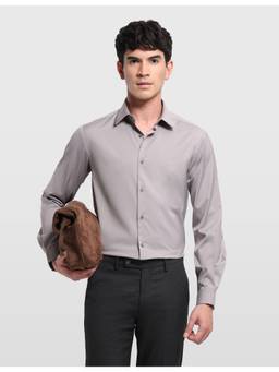 Arrow Newyork - Grey Men's Super Slim Fit Twill Shirt