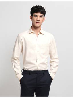 Arrow - Beige Men's Liberty Classic Regular Fit Textured Shirt