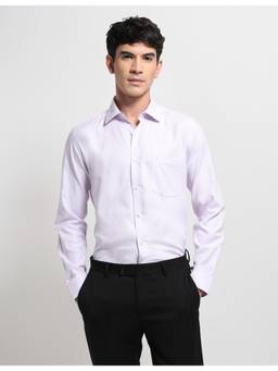 Arrow - Purple Men's Manhattan Slim Fit Textured Shirt