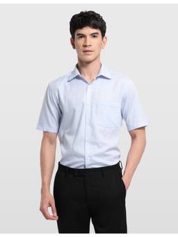 Arrow - Blue Men's Liberty Classic Regular Fit Textured Shirt