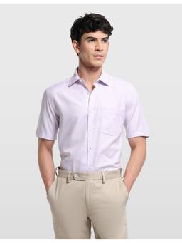 Arrow - Purple Men's Liberty Classic Regular Fit Textured Shirt