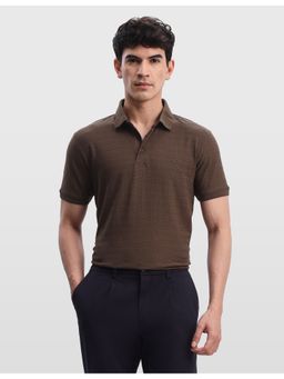 Arrow - Brown Men's Geometric Patterned Regular Fit Polo Shirt