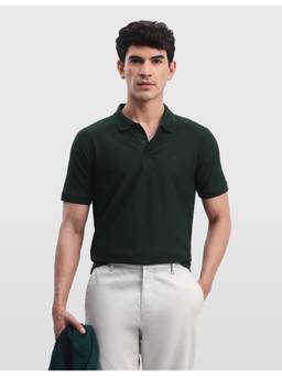 Arrow Sports - Green Men's Solid Regular Fit Polo Shirt