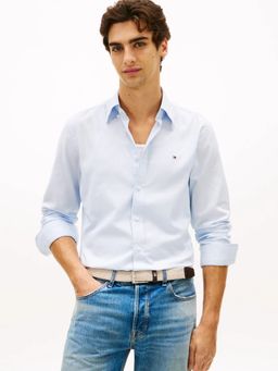 Tommy Hilfiger - Blue Solid Regular Fit Oxford Shirt