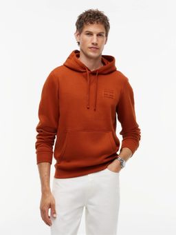 Tommy Hilfiger - Brown Solid Regular Fit Cotton Hoodie