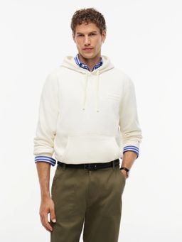 Tommy Hilfiger - White Solid Regular Fit Cotton Hoodie