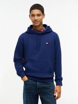 Tommy Hilfiger - Blue Colorblock Regular Fit Cotton Hoodie