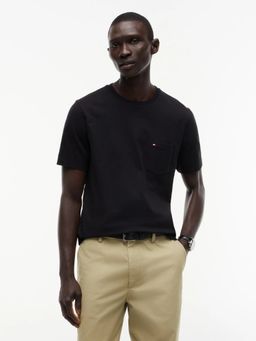 Tommy Hilfiger - Black Solid Regular Fit Cotton T-Shirt
