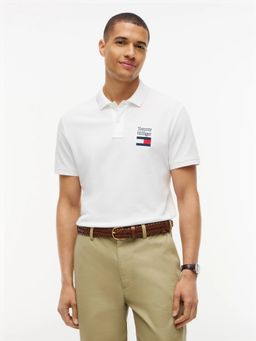 Tommy Hilfiger - White Solid Regular Fit Cotton Polo T-Shirt