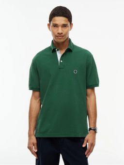 Tommy Hilfiger - Green Solid Relaxed Fit Cotton Polo T-Shirt