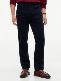 Tommy Hilfiger - Blue Regular Fit Solid Mid Rise Trouser