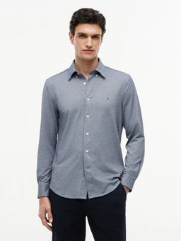 Tommy Hilfiger - Blue Solid Regular Fit Oxford Shirt