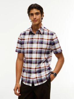 Tommy Hilfiger - White Checks Regular Fit Oxford Shirt