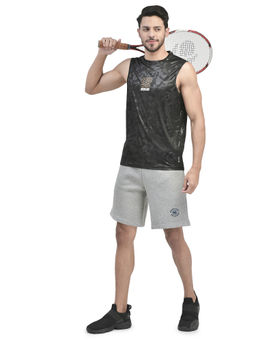 WOODLAND - Black Polyester Tank Top For Men