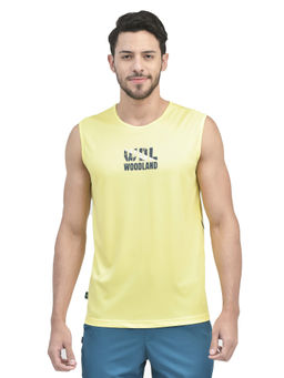 WOODLAND - Yellow Polyester Tank Top For Men
