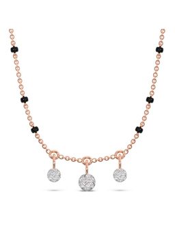 Candere by Kalyan Jewellers - 14K Rose Gold BIS Hallmark and Certified Diamond Mangalsutra Pendant with chain for women (2.3)