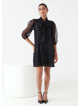 Ashico - Pussyfoot Sequence Black Dress