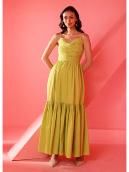 Ashico - Vienna Dress - Lime Green