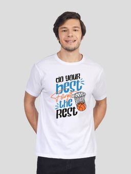 Greylongg - Comfortable White Round Neck T-Shirt