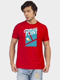 Greylongg - Comfortable Red Round Neck T-Shirt