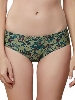 Triumph - Fashion 75 Floral Print Medium Coverage Midi Brief Green