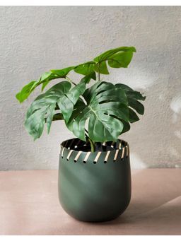 Fabindia - Green Serenity Metal Table Planter